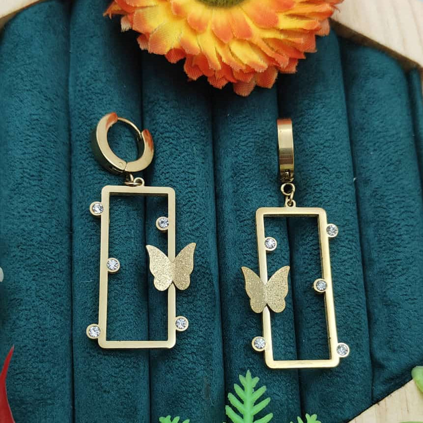 gold plated statement earrings (sse06)