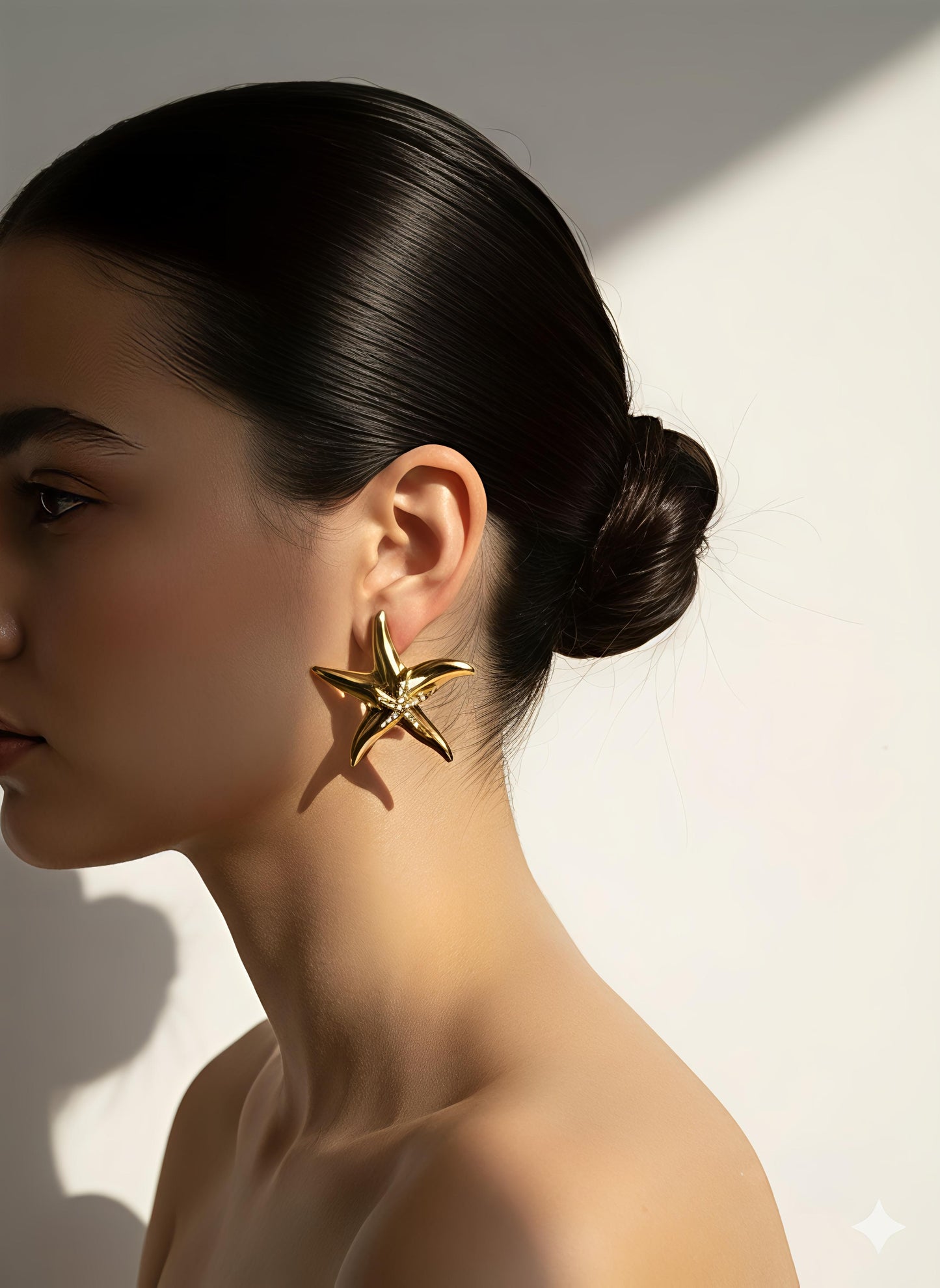 Aurelia Starburst Stud Earrings – Waterproof Gold Statement Earrings
