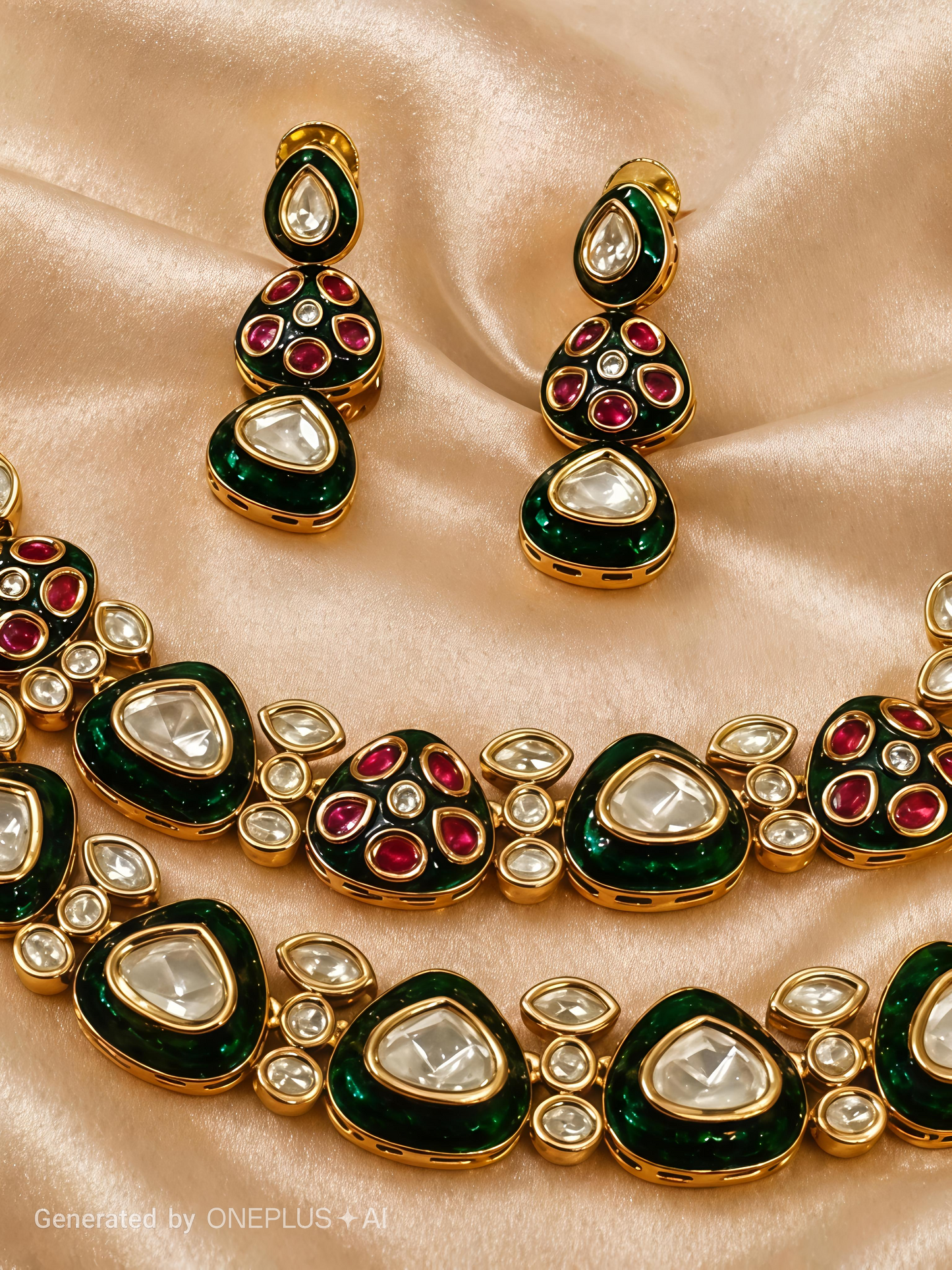gulnaar kundan meenakari set