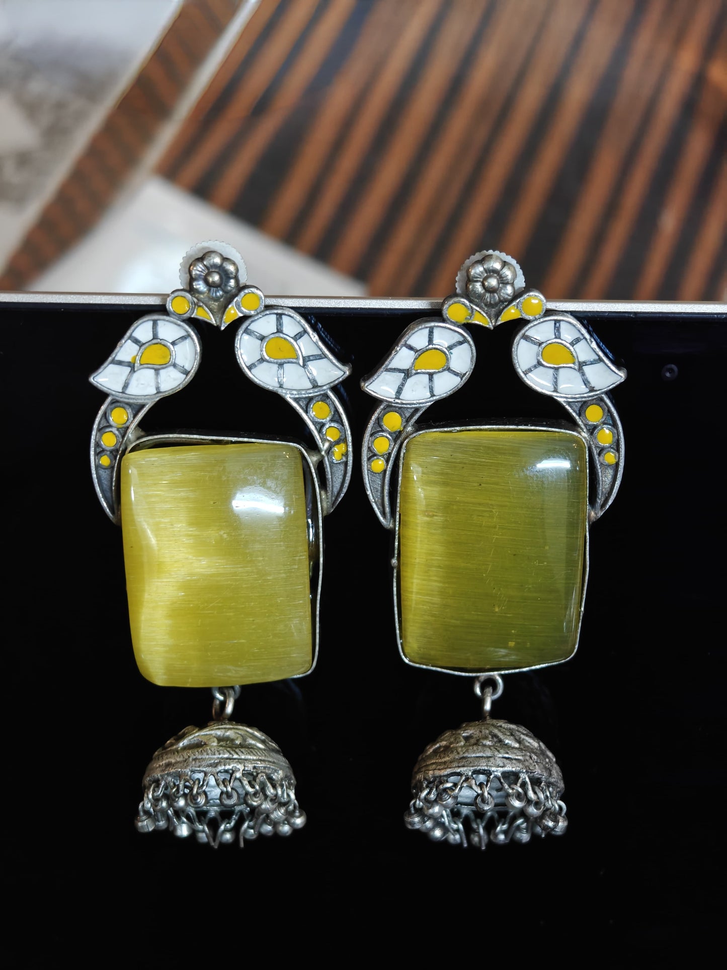 Haldi Meena Drop Earrings
