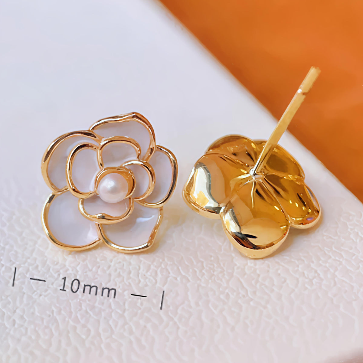 pearl rose studs