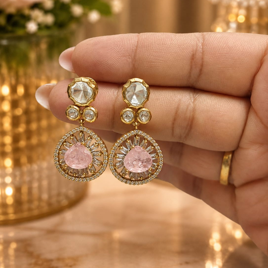 rosé crystal victorian set