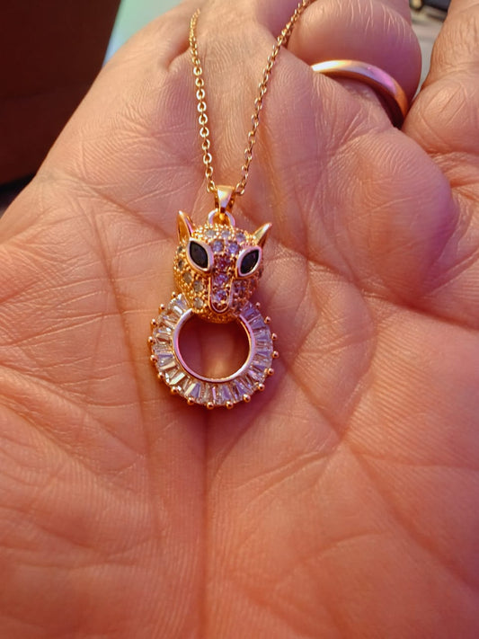 Gold plated Anti tarnish Studded necklace