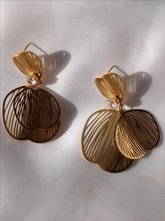 Gold Plated Statement Earrings