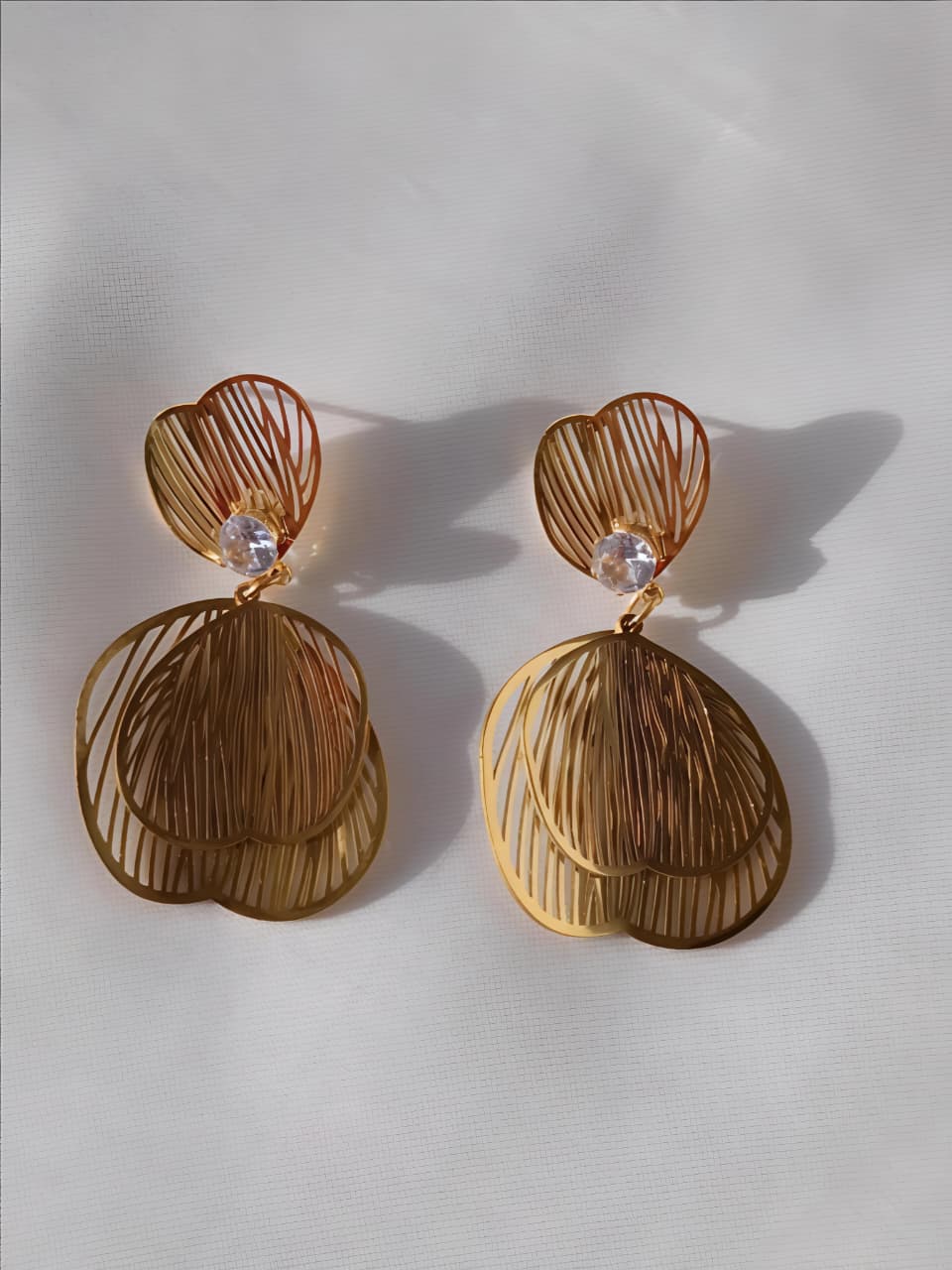 Gold Plated Statement Earrings