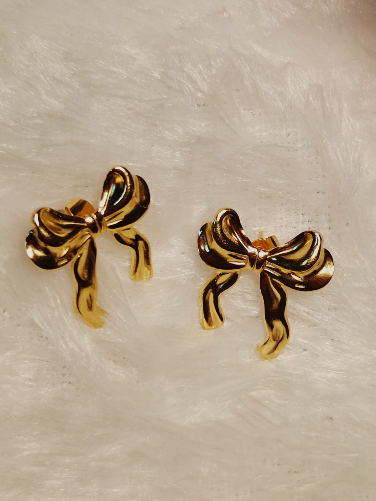 Gold Plated Bow Earring