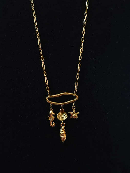 Seashell Serenity Charm Necklace