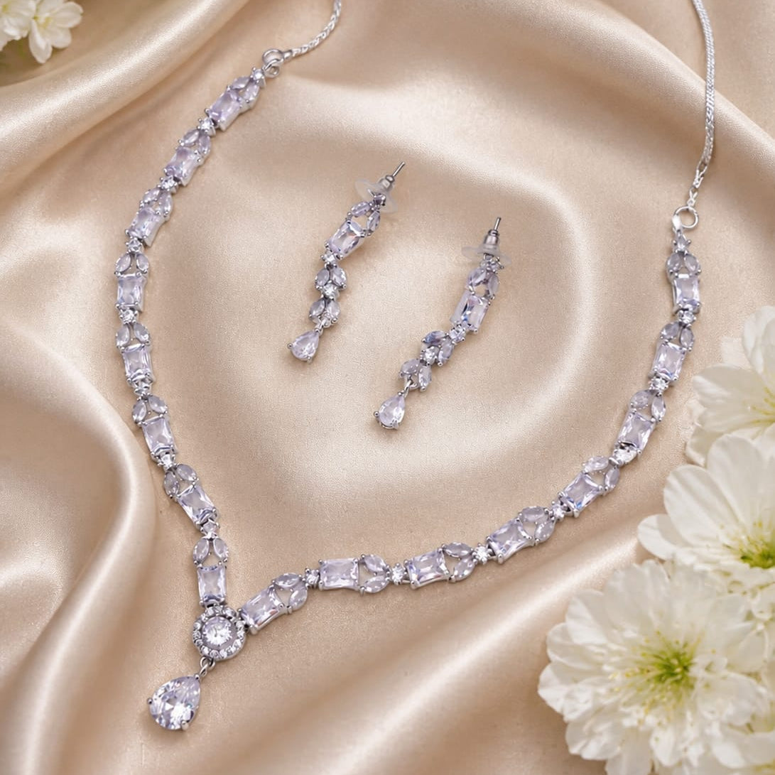 blush pink designer necklace set
