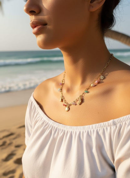Sea Whisper Charm Necklace