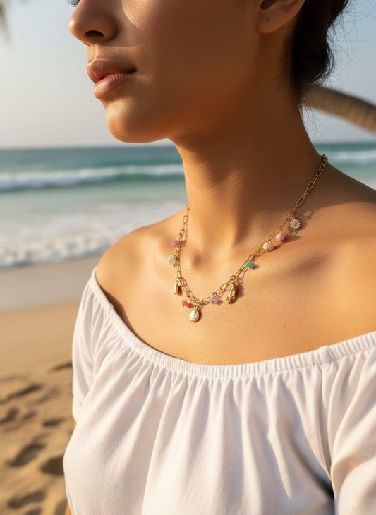 Sea Whisper Charm Necklace