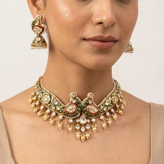 Peacock Heritage Jadau Set