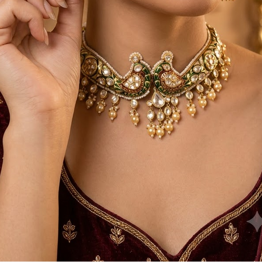 Peacock Heritage Jadau Set