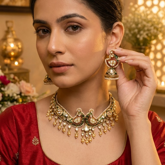 Peacock Heritage Jadau Set