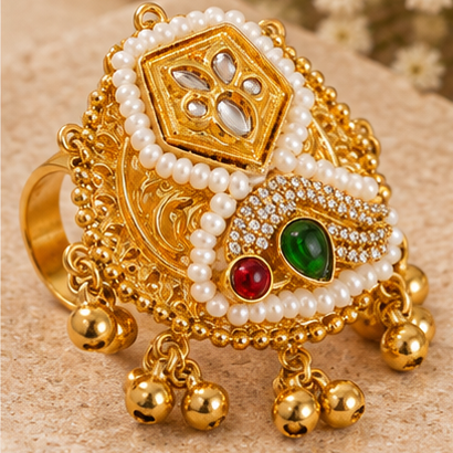 Noor Kundan Statement Ring