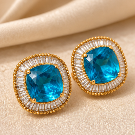 Aura Crystal Halo Statement Studs