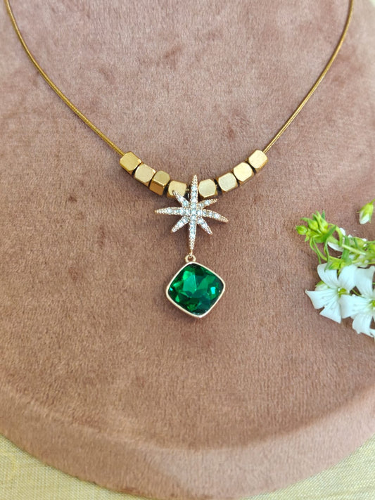 Gold plated star necklace