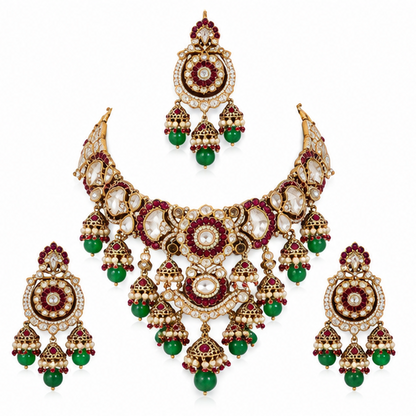 Maharani Ruby & Emerald Kundan Bridal Set
