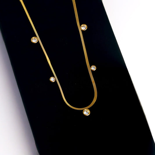 Golden Sparkle Waterproof Necklace