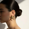 Aurelia Starburst Stud Earrings – Waterproof Gold Statement Earrings