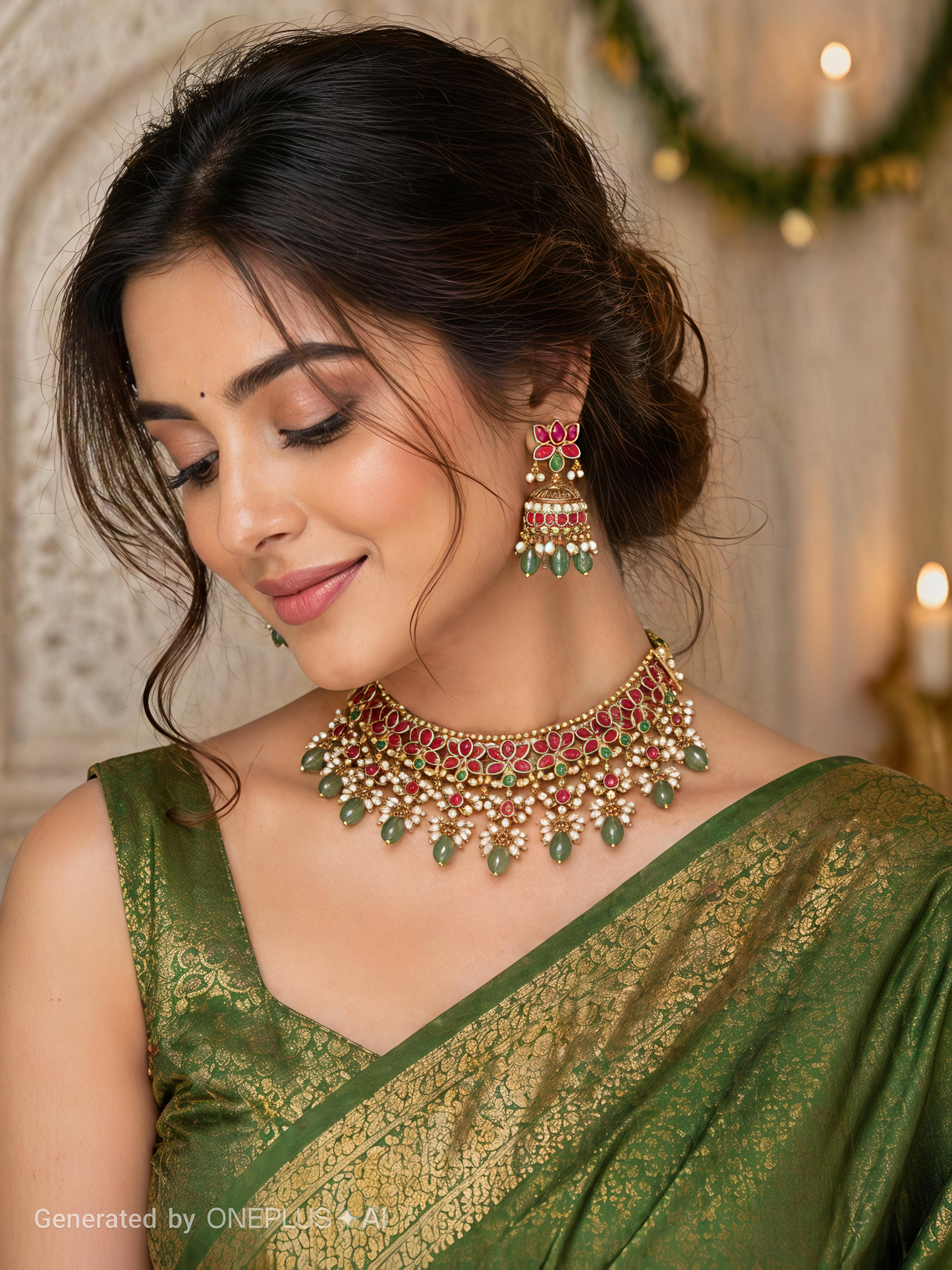 pankhudi kundan pearl set