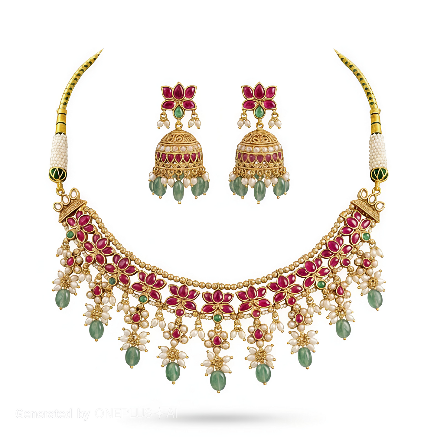pankhudi kundan pearl set