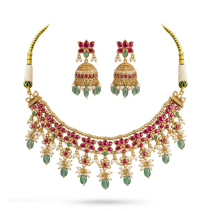 Pankhudi Kundan Pearl Set