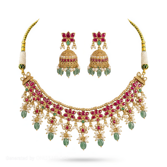 Pankhudi Kundan Pearl Set