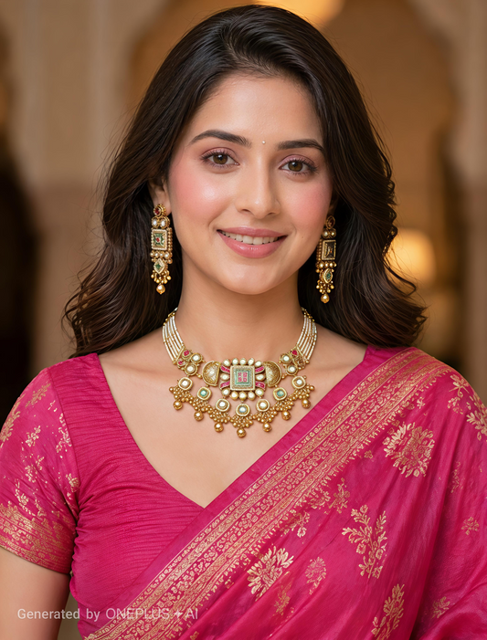 Emerald Rajvanshi Pearl Set