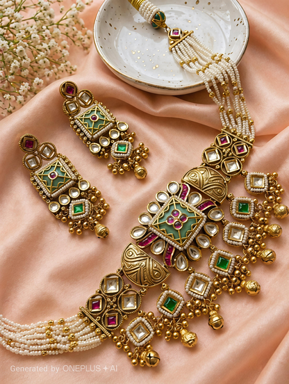 Emerald Rajvanshi Pearl Set