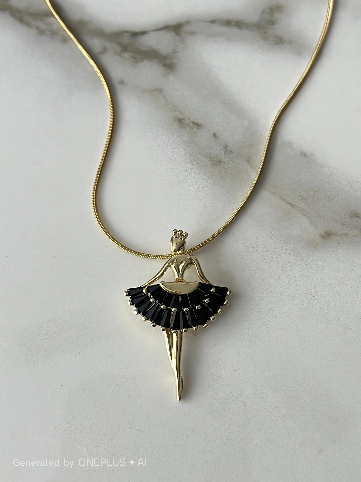 celeste ballerina necklace