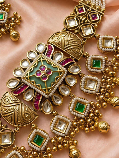 Emerald Rajvanshi Pearl Set