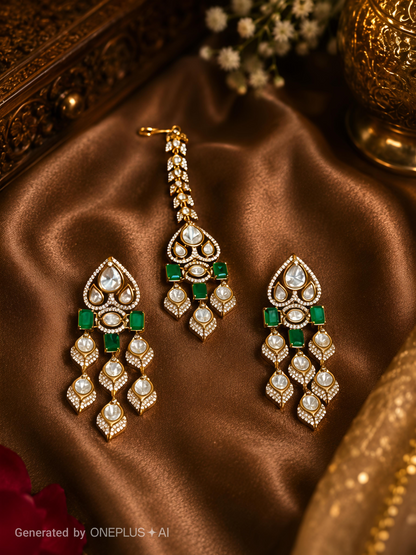 Meher Uncut Polki Bridal Jewellery Set
