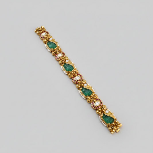Gold-Tone Meenakari Rakhi Bracelet