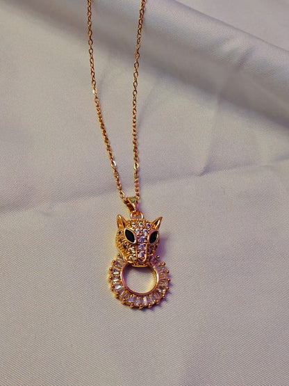 Gold plated Anti tarnish Studded necklace