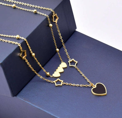 Gold Plated Dual Chain Necklace (DCN04)