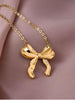 Gold Plated Bow Necklace (SSN51)