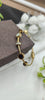 Anti tarnish gold charm bracelet - Black and White (SSB11)