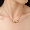 Gold Plated triple heart Necklace