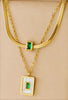 Gold Plated Dual Chain Necklace