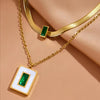 Gold Plated Dual Chain Necklace