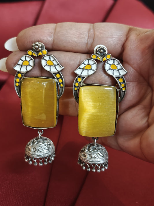 Haldi Meena Drop Earrings