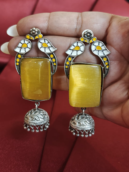 Haldi Meena Drop Earrings