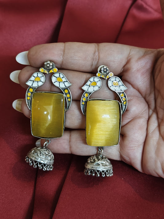 Haldi Meena Drop Earrings