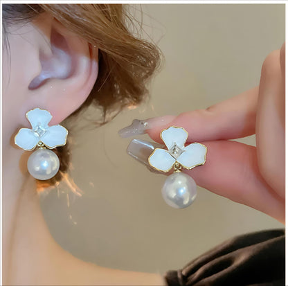 Three Leaf Flower Earrings