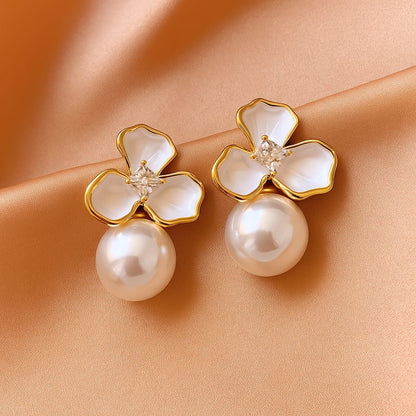 Three Leaf Flower Earrings