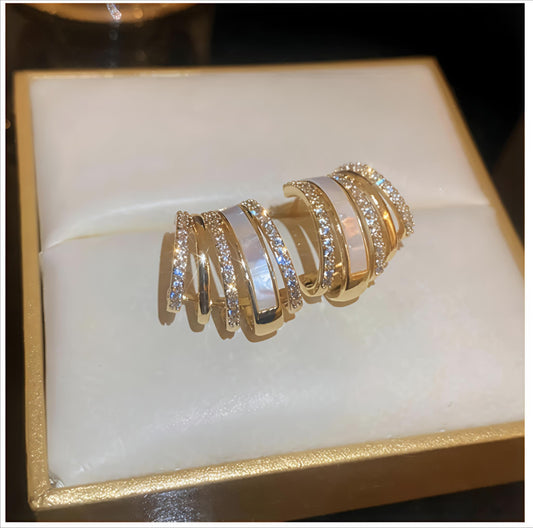 lustre Curve Hoops