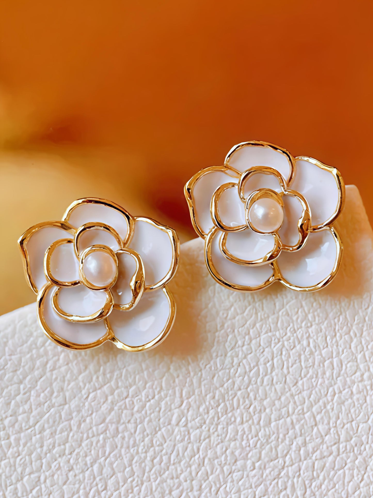 Pearl Rose Studs