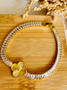 Golden Bloom Tennis Bracelet