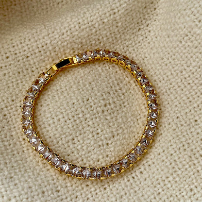 LustreLine Crystal Tennis Bracelet