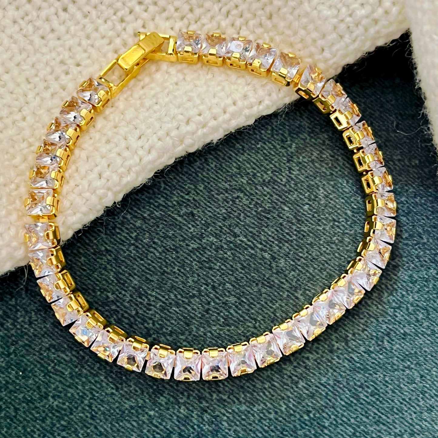 LustreLine Crystal Tennis Bracelet